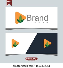 Creative arrow nature concept logo icon vector design inspiration