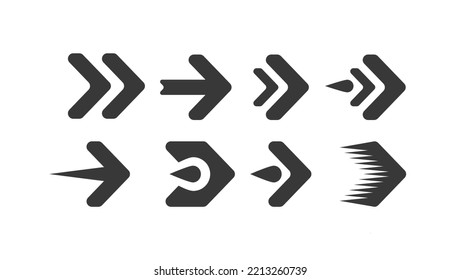 Concepto creativo del logotipo de señas de flecha. negro y blanco. 