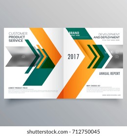 creative arrow style business bifold brochure design template