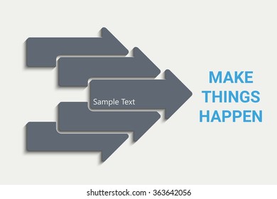 Creative arrows motivation concept. Eps10 vector for your design