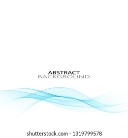 
Creative art of abstract horizontal blue wave lines on white background