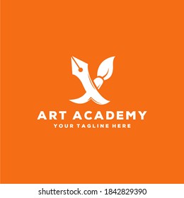 Diseño del logotipo de la academia de arte creativo