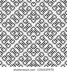 creative art deco wavy stripped line pattern black and white
