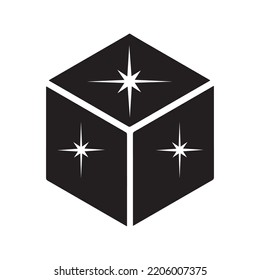 Creative art design box icon | Black Vector illustration |