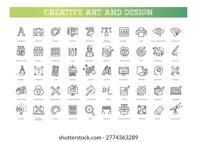 Creative Art and Design Process Icons