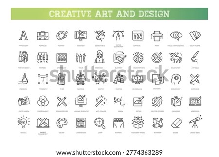 Creative Art and Design Process Icons