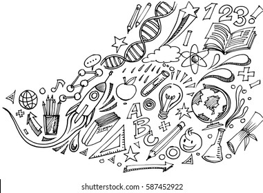 Creative art doodles hand drawn Design illustration.
