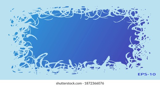 Creative art frame. Abstract background for a postcard or flyer. Vector illustration