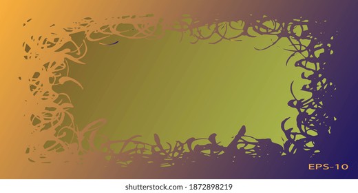 Creative art frame. Abstract background for a postcard or flyer. Vector illustration