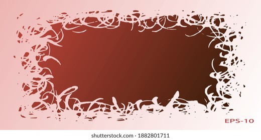 Creative art frame. Abstract background for a postcard or flyer. Vector illustration