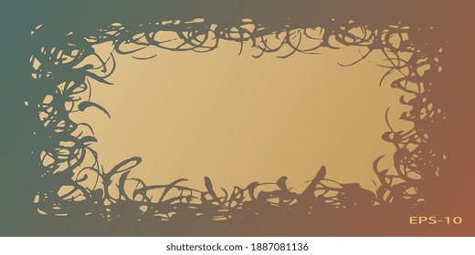 Creative art frame. Abstract background for a postcard or flyer. Vector illustration