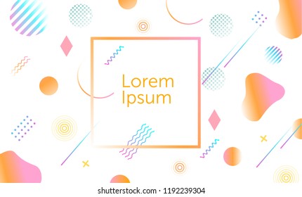Creative art header with different shapes and textures.  Vector