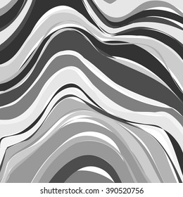 Creative art illustration. Vector image. Marbled surface. Beautiful unique handmade texture. Liquid paint. Painted waves. Unusual artistic background. Abstract black and white art.