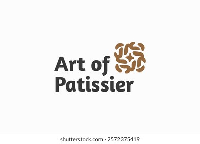 creative art of patissier symbol logo design vector illustration. art of baker logo vector design template. art of bread and bakery icon logo design vector ideas isolated on white