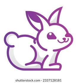 Creative and art rabbit logo design