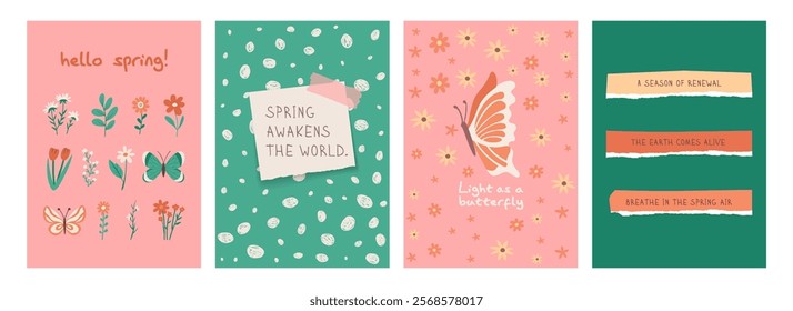 Creative art spring with abstract elements. Good for poster, greeting and business card, invitation, flyer, banner, brochure, email header, advertising, events and page cover.