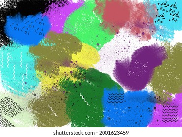 fondo abstracto de arte creativo universal. resumen de encabezado de arte. abstracto de pintura de garabato.