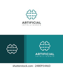 Creative Artificial intelligence logo design.