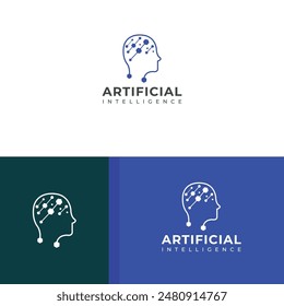 Creative Artificial intelligence logo design.