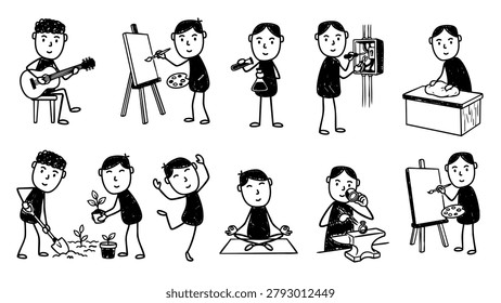 creative artist and passionate hobbyist activity bundle set