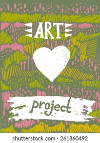 creative artistic background. Art invitation. 