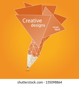 creative artistic concept pencil in cloud vector illustration