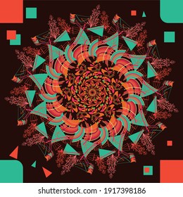 Fondo floral artístico creativo. Patrón sin fisuras del doodle dibujado a mano