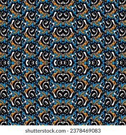 Creative artistic floral backgrounds. Hand drawn doodle patterns
