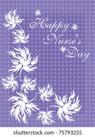 tarjeta de saludo de diseño de arte creativo para la celebración del día de la enfermera