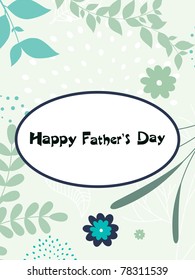 creative artwork design greeting card for father's day celebration