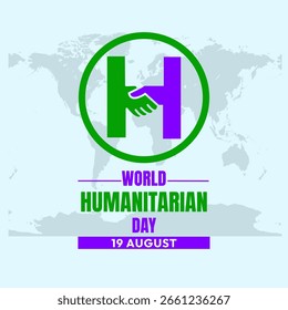 "Obra de arte creativa que honra el Día Mundial de la Asistencia Humanitaria con Elementos simbólicos de unidad, cuidado y Asistencia global".