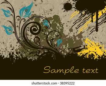 creative artwork pattern background with grunge illustration