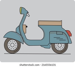 creative artwork produces vector scooter