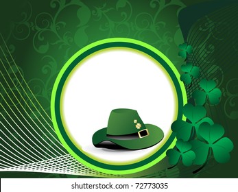 creative artwork, wave background with isolated leprechaun hat