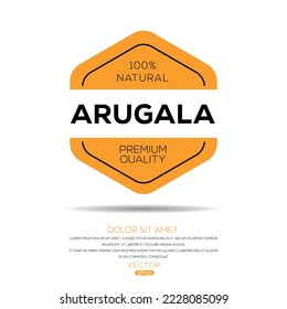 Creative (Arugala), Arugala label, vector illustration.