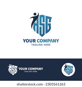 Creative ASG letter logo, asg community logo, and medical icon vector monogram