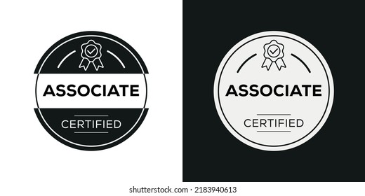 Creative (Associate) Certified badge, vector illustration.