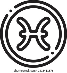 Creative astrology icon flat style illustration