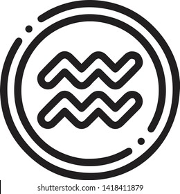 Creative astrology icon flat style illustration