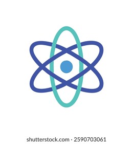 Creative Atom Symbol Icon for Science Projects