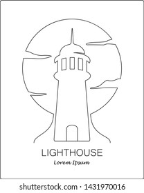 creative and attractive logo design illustration as a lighthouse building