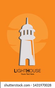 creative and attractive logo design illustration as a lighthouse building