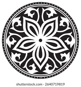 creative and attractive mandala art design with round shape motif 