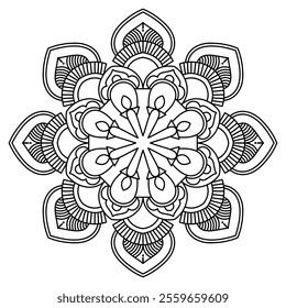 creative and attractive mandala design for coloring book, mandala art for henna and tattoo design

