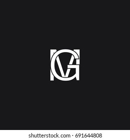 Creative attractive unusual connect business brands black and white color MG GM M G initial based letter icon logo.