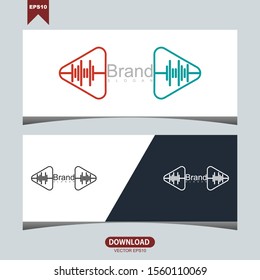 Creative audio beat concept logo vector design