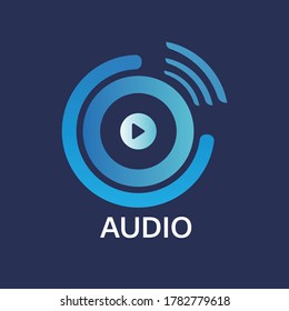 Logotipo de audio creativo. Para la moderna imagen vectorial del logotipo de la marca Business.