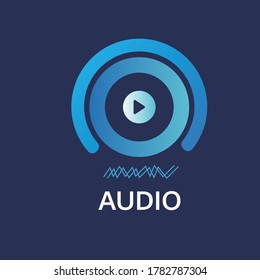 Creative Audio Logo. For modern Business company brand logo design vector illustration.