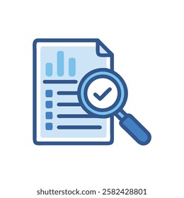 Creative audit graphic icon symbolizing innovative financial evaluation.