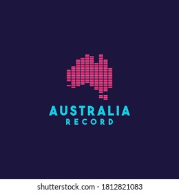 Creative australia record logo design